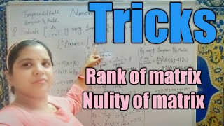 Rank and nullity of matrix in hindi [upl. by Aynos240]