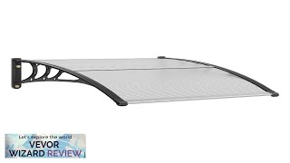 VEVOR Window Door Awning Canopy 40quot x 40quot UPF 50 Polycarbonate Entry Review [upl. by Schrader]