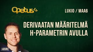 Derivaatan määritelmä hparametrin avulla [upl. by Selda]