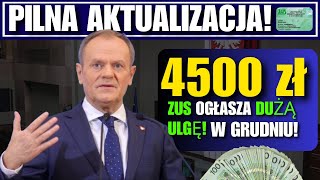 Pilna aktualizacja Wszyscy seniorzy otrzymają 4500 zł z ZUS – oto co zrobić [upl. by Napra185]