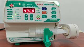 Demo  Syringe Pump  Akas  Syru 4004  biomedicalengineer demo syringepumpATHEENAPANDIANBIOMEDICAL [upl. by Nahshunn]