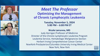 Meet The Professor Optimizing the Management of Chronic Lymphocytic Leukemia — Part 2 [upl. by Noslen242]