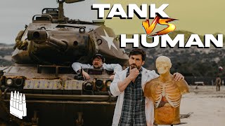 What Happens If A Tank Shoots Directly at a Human Point Blank [upl. by Ylrebmyk]