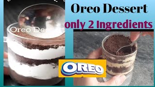 Oreo delight Recipe  only 2 Ingredient  delicious food AsimaAyesha [upl. by Ahsetal]