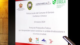 Firma protocollo dintesa su sicurezza stradale [upl. by Micro]