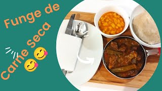 RECETTE FUNGE DE CARNE SECA GASTRONOMIA ANGOLANA [upl. by Willyt]