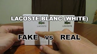 FAKE vs REAL LACOSTE BLANC  LACOSTE WHITE [upl. by Nachison]