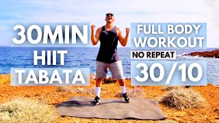 Tabata Hiit 30MIN 🔥NO REPEAT🔥 Full Body Workout  Tabata 3010 [upl. by Aliakam928]