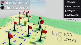 world record 48 win streak  bLockermans Minesweeper [upl. by Nicolas]