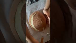 Preparing chocolate dusted pumpkin sourdough loaf 🍂🍞 [upl. by Gavin]