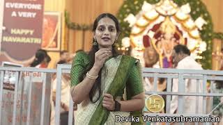 Devika Venkatasubramanian  GSB Navaratri Utsav 2024 [upl. by Ennyroc]