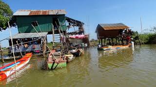 Tonle sap Lake in Cambodia  Cambodian music [upl. by Brantley]