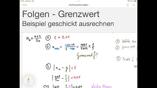 einfach erklärt  Folgen  Grenzwert berechnen einfaches Beispiel in 3 Schritten mit Epsilon [upl. by Eehsar716]