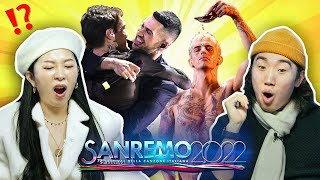 COREANI GIUDICANO SANREMO 2022  Mahmood amp Blanco Elisa Achille Lauro [upl. by Cioffred162]