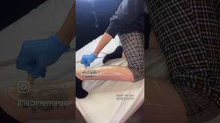 How to wax the back of your legs waxing legwax soloesthetician huntingtonbeach waxingtips [upl. by Arimihc681]