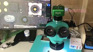 RF4 brand RF7050TVP microscope with Relife M16 4K camera review [upl. by Mafalda]