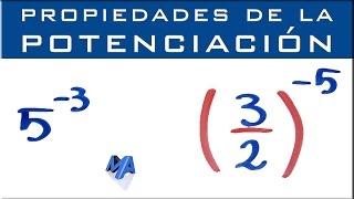 Propiedades de la potenciación  Potencias con exponentes negativos [upl. by Sawyere]