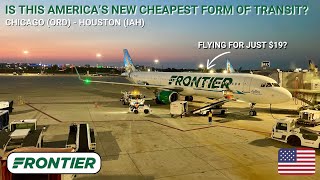 REVIEW  Frontier Airlines  Chicago ORD  Houston IAH  Airbus A321200  Economy [upl. by Arahsat]