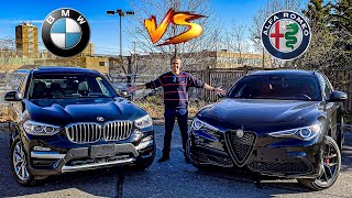 Is The Alfa Romeo Stelvio TI Sport better than BMW X3 Comparison [upl. by Gasparo]