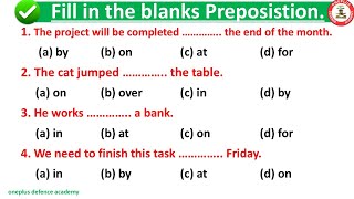 Fill in the blanks questions 5 Fill in the blanks with suitable preposition questions [upl. by Yremogtnom]