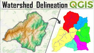 Complete QGIS Watershed Delineation Tutorial [upl. by Lowery]