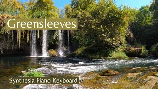 GREENSLEEVES  Synthesia Piano Keyboard [upl. by Robins]