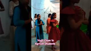 Yoga class to Agricet Students agricet vkagriacademy vijaykumarbomidi [upl. by Eitsirk755]