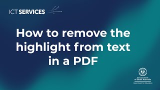 Adobe Acrobat  How to remove the highlight from text in a PDF [upl. by Assila47]