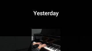 Yesterday  The Beatles Piano Karaoke Lyrics [upl. by Erbe789]