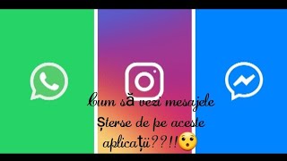 Cum să vezi mesajele șterse de pe WhatsAppMessenger sau Instagram😯👍❤💞 [upl. by Phio355]