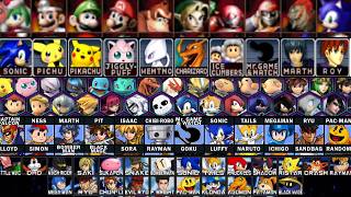 Roster in different Smash Bros ModsFanGames [upl. by Molli]