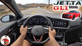 The 2022 VW Jetta GLI Manual is the Adult Swim Sport Sedan POV Drive Review [upl. by Longwood]