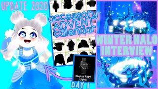 WINTER 2020 UPDATE Accessory Advent Calendar HALO INTERVIEW Royale High w Leah Ashe amp Launcelot [upl. by Venator]