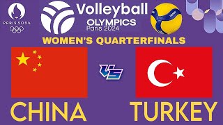 OLYMPIC WOMENS VOLLEYBALL LIVE │ CHINA vs TURKEY Livescore [upl. by Jelks]