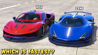 GTA 5  OVERFLOD ZENO vs ITALI RSX  Which is Fastest [upl. by Vachill]