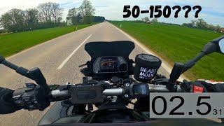 Acceleration Test 50150kmh  YAMAHA MT10 2023 stock [upl. by Anelyak339]