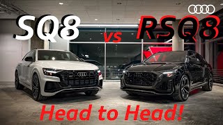 Head to Head Audi SQ8 vs Audi RSQ8 [upl. by Adnotal]