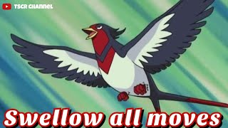 swellow all attacks amp moves PokemonTSCRChannel [upl. by Currier]