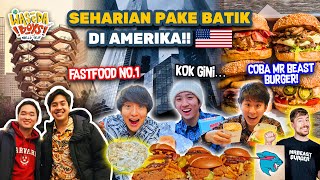 COBA MRBEAST BURGER  PAKE BATIK EXPLORE NEW YORK AMERIKA  WORLD TRIP [upl. by Wurster]