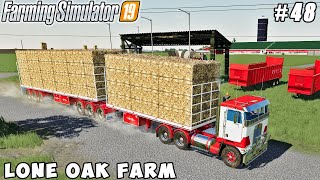 Selling corn stalks spreading manure plowing  Lone Oak Farm  Farming simulator 19  ep 48 [upl. by Aliab]