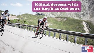 Ötztaler Radmarathon 2023 Kühtai descent with 101 kmh [upl. by Ullyot]