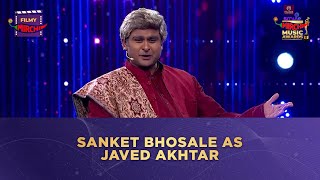 Sanket Bhosale as Javed Akhtar at Smule Mirchi Music Awards 2022 [upl. by Alrrats]