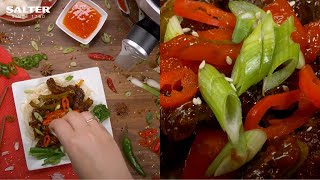 Salter  Meals Made Simple Air Fryer Crispy Chilli Beef  Easy tasty recipes [upl. by Hickie71]