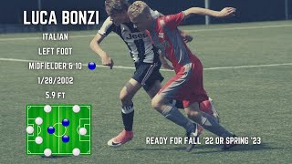 LUCA BONZI  midfielder amp 10  STUDENTE ATLETA [upl. by Eatnoed]