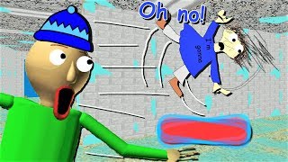 NO SNOWBOARDING IN THE HALLS  Baldis Basics MOD Baldis Snowboarding [upl. by Hofstetter541]