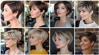 Woman Gorgeouse Short HaircutShort Bob and pixie HaircutShort Undercut Haircut 2024 [upl. by Prevot]