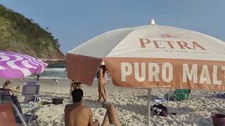 🇧🇷 Rio de Janeiro Brazil Rasta Beach Walking Leme Copacabana [upl. by Linn]