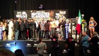 Floyd Mayweather vs Robert Guerrero Weighins [upl. by Auberon]