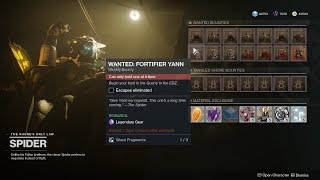 WANTED Fortifier Yann Location Spider Bounty Destiny 2 Forsaken [upl. by Aymahs]