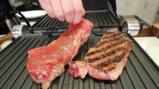 Simple Steak Recipe Electric Grill [upl. by Elleira]